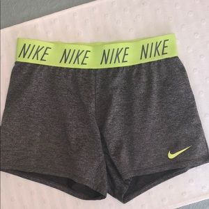 Girls gray Nike shorts